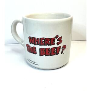 1984 Wendy's "Where's The Beef" Coffee Mug Exclusive License Pro Sports, Inc.